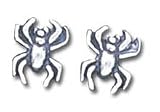 Spider Solid Sterling Silver Small Post Earrings