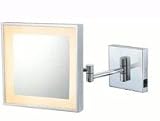 KIMBALL & YOUNG Square Wall Mirror 3x CHROME