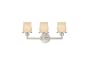 Three-light bathroom fixture