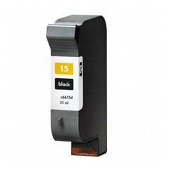 Compatible HP 15 Ink Cartridge. NEW COMPATIBLE HP 15 (HP C6615DN) inkjet cartridge is ideal for deskjet, officeJet printers, fax and copiers. The HP 15 pigmented ink has yield up to 600 pages. HP Compatible COM-C6615DN Fits printer models: DeskJet 810C/812C/825C/840C/841C/842C/845C/920C/ 940C/940cvr/3820, OfficeJet V40/V40xi/5110/5110v/5110xi, PSC 500/500xi/750/750xi/950/950vr/950xi, Digital Copier 310, Fax 1230/1230xi