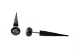 Genuine Ed Hardy Black Fake Taper - Tiger with Hat Logo - 16g Wire - 7.5mm - 32mm Length - Sold as a Pair