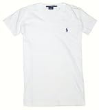 IMAGE OF Ralph Lauren Sport Women Lightweight Pony Logo V-Neck T-Shirt (M, White)