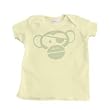 Girl's Banana Yellow Infant T-Shirt with Monkey Pirate Design - Newborn