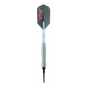 Click here to buy Viper V-Factor Soft Tip Dart, 18gm (Center Weighted Barrel with Razor Grips).
