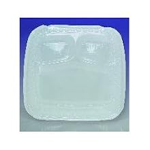 Dart C57HT1 17.1 Fluid-Ounce Capacity 6 Inch Length by 5.9 Inch Width by 3.3 Inch Height Small Showtime Clear Plastic Hinged Lid Container 125-Pack (Case of 2)