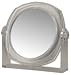 Cosmetic mirrors are great to see your face close up. The magnified zoom allows you to see even the smallest details while applying make-up or cleansing your face. Professional Features:-10 Times Magnification and Regular View-Overall Diameter is 6.5 Inches-Overall Length is 6 3/4 Inches-Mirror Length is 5 ¼ Inches (Without Handle)-Width is 7 Inches-Double Sided -Clear Color.