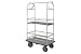 Bellman Condo Cart 40x25 Satin Aluminim Gray Carpet, 4 Rubber Wheels