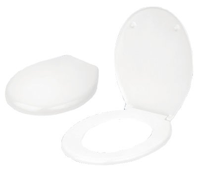 Munro Toilet Seat with Stainless Steel Fittings - White