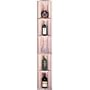 Traditional Redwood Corner Bottle Display Shelf