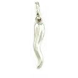 Italian Horn Charm 14k White Gold 15mm