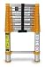 Industrial Grade 2KFF9 Telescoping Ladder, 12 1/2 Ft, Aluminum