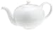 Kitchen Supply 8122 White Porcelain Teapot, 6-Cup