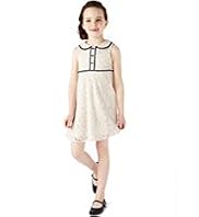 Autograph Cotton Rich Peterpan Lace Dress