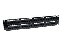 Intellinet Cat5e 48,3 cm (19 Zoll) Patchpanel (48 Port, ungeschirmt, 2HE) schwarz Preisvergleich