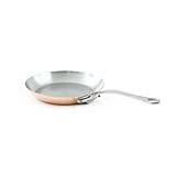 Mauviel M'Heritage M150S 6113.22 Copper 8.6-Inch Round Frying Pan, Cast Stainless Steel Handles.