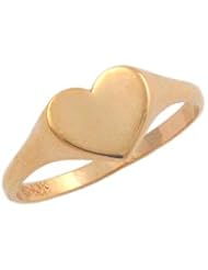 10K Yellow Gold Kids Heart Signet Ring( size 4 1/2 )