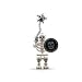 Skeleton (Loose) Lego Castle Mini Figure with Flail and Shield