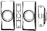 Kwikset #215-3 POL Brass Trim Plate Kit