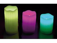 3x LED Kerze mit Farbwechsel und Fernbedienung