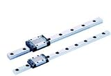 THK SRS Stainless Steel Caged Ball Linear Motion Guide SRS12MUU+170, 1x Block (13mm H, 27mm W, 34.4mm L), Rail 170mm