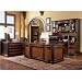 5 Piece Two-Toned Warm Brown Finish Grand Style Home Office Executive Set by Coaster ...