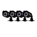 Night Owl Security CAM-4PK-CM245 4-Pack Color Wired Cameras with 45 Feet Night Vision, 240 Feet of Cable and Vandal Proof 3-Axis Mounting Brackets