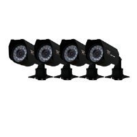 Night Owl Security CAM-4PK-CM245 4-Pack Color Wired Cameras with 45 Feet Night Vision, 240 Feet of Cable and Vandal Proof 3-Axis Mounting Brackets