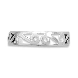 Cut Out Swirl Toe Ring