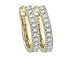 14kt Two Tone Gold Round Diamond Pave Set Hoops (.50 ct. tw.)