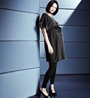 Maternity Scoop Neck Ruched Dress with Belt