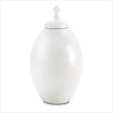 WHITE CERAMIC URN
