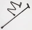 Comfort Grip Folding Aluminum Cane, Folding Cane (1 Retail Outer Pack/Case; 6 Each/Case; 6 Retail Inner Pack/Case)