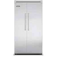 Viking Professional VISB542SS 42 Quiet Cool Fully Integrated Side by Side Refrigerator with Glass Shelves, Cold Zone/Humidity Drawers, Plasmacluster Ion Air Purifier and Ice Maker: Stainless Steel
