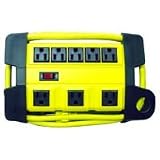 8 Outlet Yellow Block with Cord Management