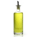16oz Capacity Etched Cruet with Spout for Oil and Vinegar