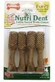 NYLABONE BACON & CHEESE NUTRI DENT EDIBLES FOR PUPPIES MEDIUM 4 PACK