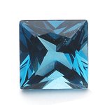 0.60 Cts of AAA 5 mm Princess Loose London Blue Topaz ( 1 pc ) Gemstone
