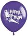 25 Happy New Year Balloons - Assorted Colors Latex
