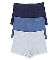 3 Pack Cotton Rich Assorted Marl Trunks
