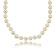 White Akoya Pearl Classic Necklace with Yellow Gold Clasp
