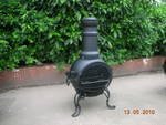 89cm Bronze Steel Chiminea Chimenea with Cooking Grill