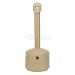 Justrite 26806B Personal Smokers Cease Fire Polyethylene Cigarette Butt Receptacle, 1 Gallon Capacity, 11" OD x 30" Height, Adobe Beige