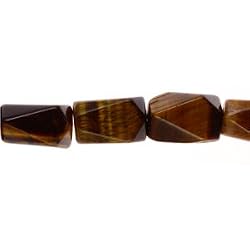 7 Inch Strung Stone Tiger Eye 10mm X 16mm Beads
