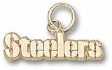 Pittsburgh Steelers 14K Gold ''STEELERS'' 3/16'' Pendant