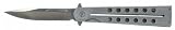 All Stainless Folder w/Circle Pierced Handle w/Plain Blade