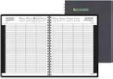 At-A-Glance 70-212-79 8-Person Appt. Book, 15-Minute Appts., 1 Day per Spread, 2009, 8-1/2 x 11, Black