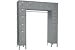 Penco Locker 16 Person 72x18x72 16 Doors Assembled Gray