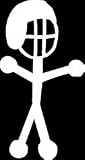Fencing mask Stick Figure Family stick em up White vinyl Die Cut vinyl Decal sticker for any smooth surface