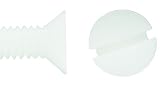 Acetal Flat Head Slotted Screws 10-32