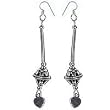 Silver Dangle Earings Gift of Love 2.5 " (ers230)